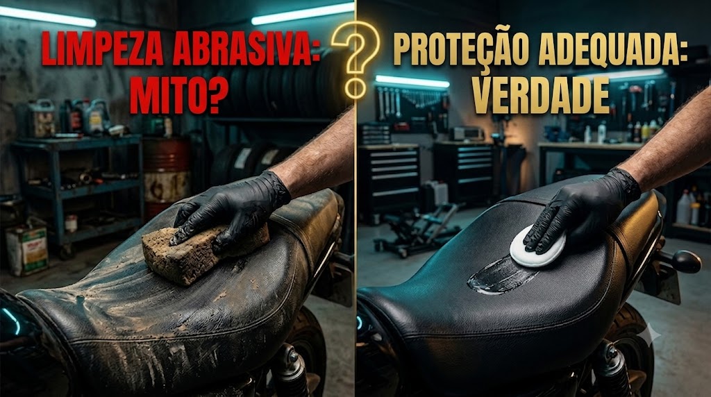 Banco de moto em detalhe